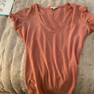 James Perse Women's v- Neck short Sleeve Tee T-Shirt top sz med